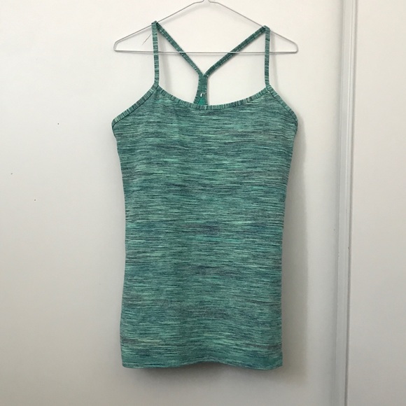 lululemon athletica Tops - Lululemon Power Y Green Tank Top